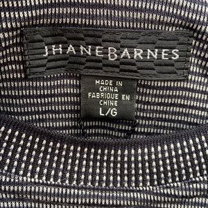Jhane Barnes B/W Stripped Long Sleeve Shirt
